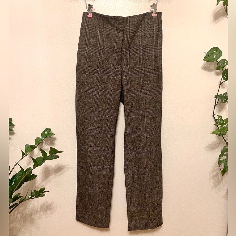 Loft slim plaid work pants